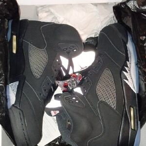 Jordan Black and Gray Men's Sneakers